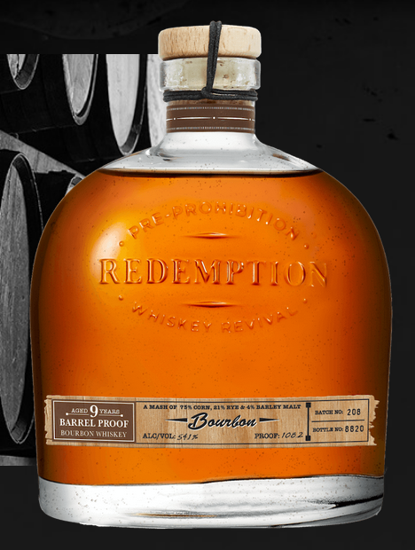 Redemption 9 Year Old Barrel Proof Bourbon Whiskey 750 ml